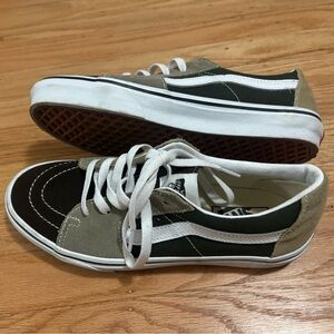 Vans Tan, Brown and Dark Green Old Skool